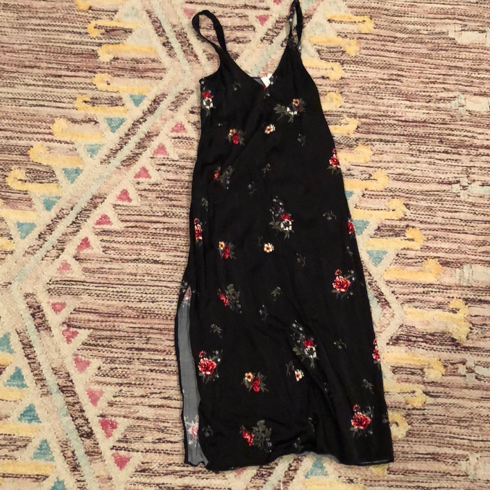 Something Navy Floral Print Slipdress